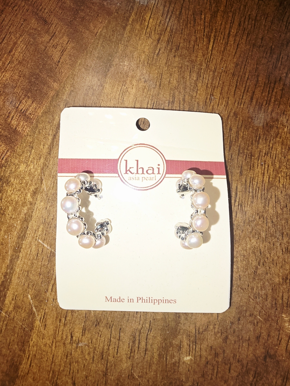 Khai Asia Pearl Pink Pearl Hoop Earrings